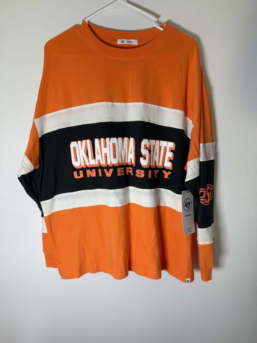 NWT 47 Oklahoma State University Long Sleeve T-Shirt Womens Size L
